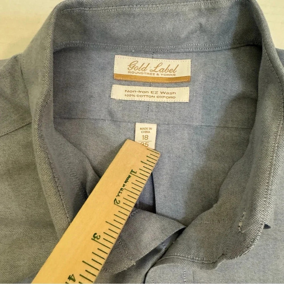 Gold Label Roundtree & Yorke Non-Iron Long Sleeve Button Down Shirt - Picture 5 of 7